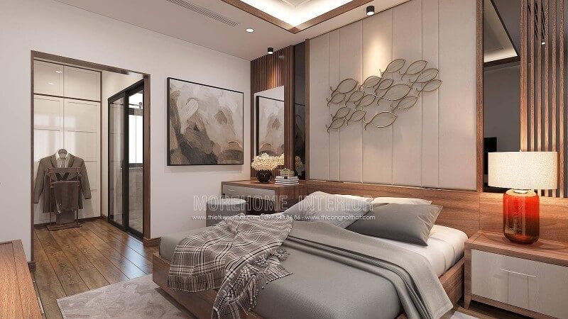 Bố trí phòng ngủ con trai mới lớn khép kín theo phong cách hiện đại được bố trí khá tinh gọn và sang trọng bởi kiến trúc sư Morehome, ngoài ra còn rất nhiều ý tưởng tuyệt vời hơn nữa quý vị nên tham khảo tại website:thietkenoithat.com