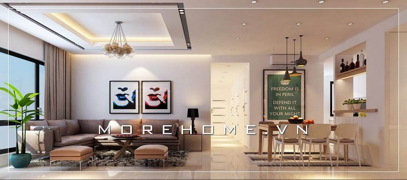 Bộ sofa góc bọc da hiện đại kết hợp bàn trà gỗ mặt kính hiện đại, tiện nghi cho không gian tiếp khách và quây quần các thành viên trong gia đình